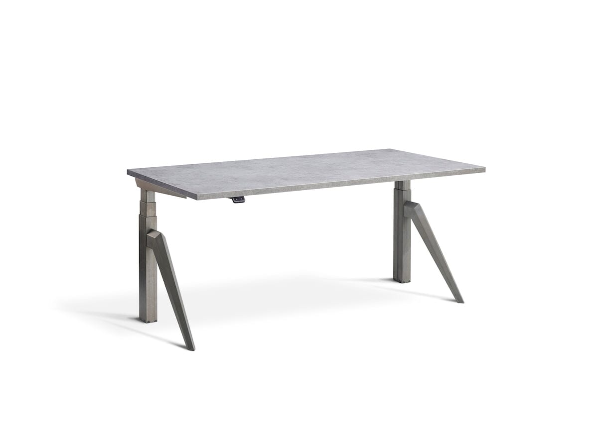 Lavoro Five Dual Motor Sit-Stand Desk - 700mm Deep Desktops - Raw Steel Frame Accessories Lavoro Light Concrete 1200x700 Five