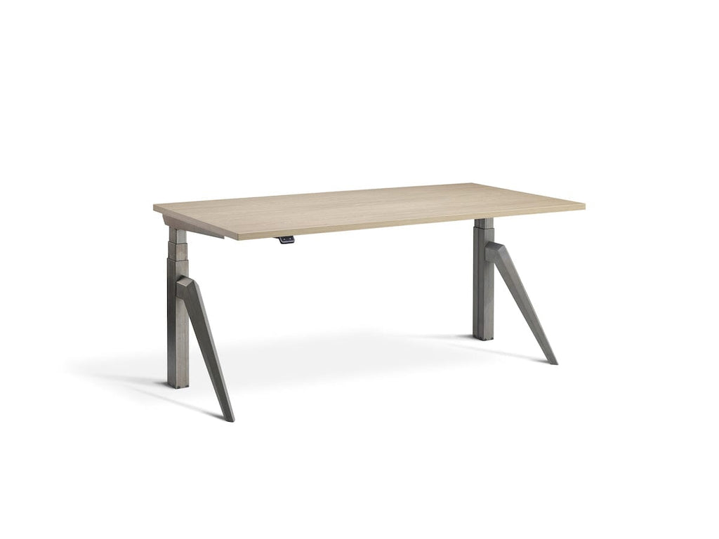 Lavoro Five Dual Motor Sit-Stand Desk - 700mm Deep Desktops - Raw Steel Frame Accessories Lavoro Natural Oak 1200x700 Five