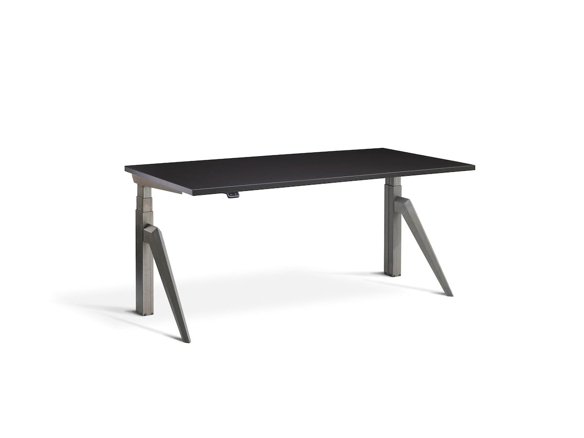 Lavoro Five Dual Motor Sit-Stand Desk - 700mm Deep Desktops - Raw Steel Frame Accessories Lavoro Soft Black 1200x700 Five