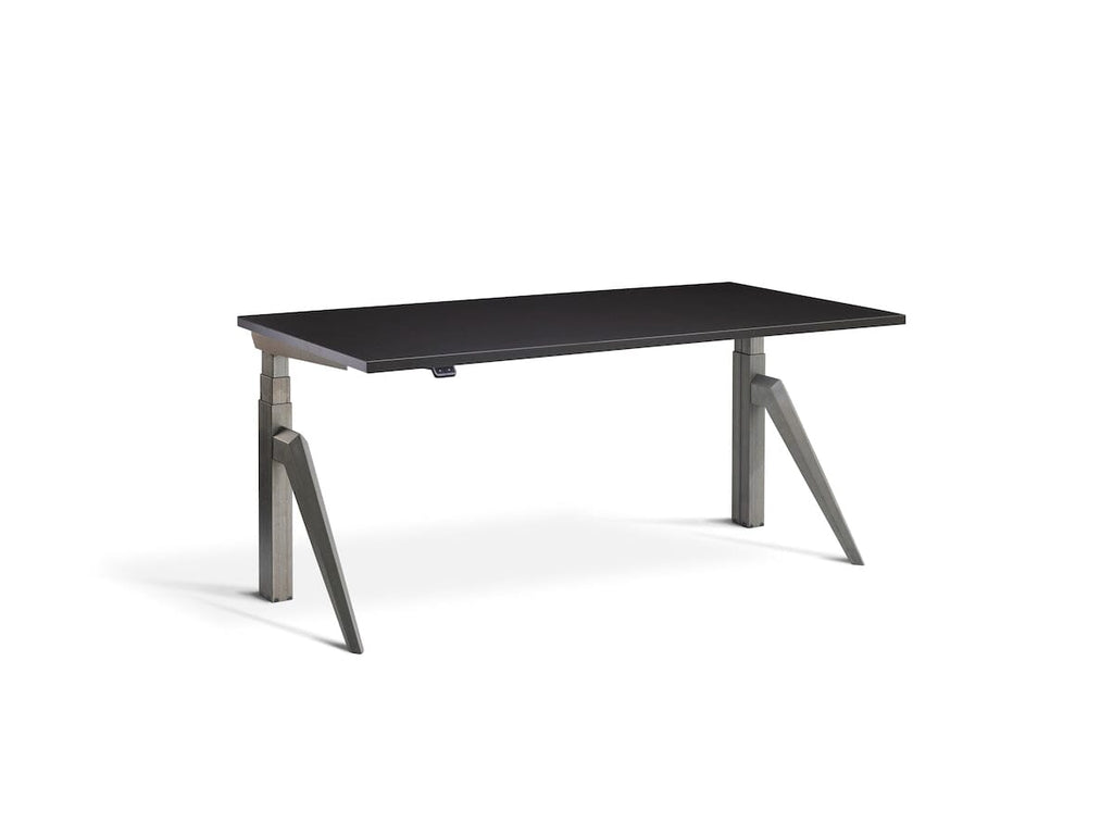 Lavoro Five Dual Motor Sit-Stand Desk - 700mm Deep Desktops - Raw Steel Frame Accessories Lavoro Soft Black 1200x700 Five