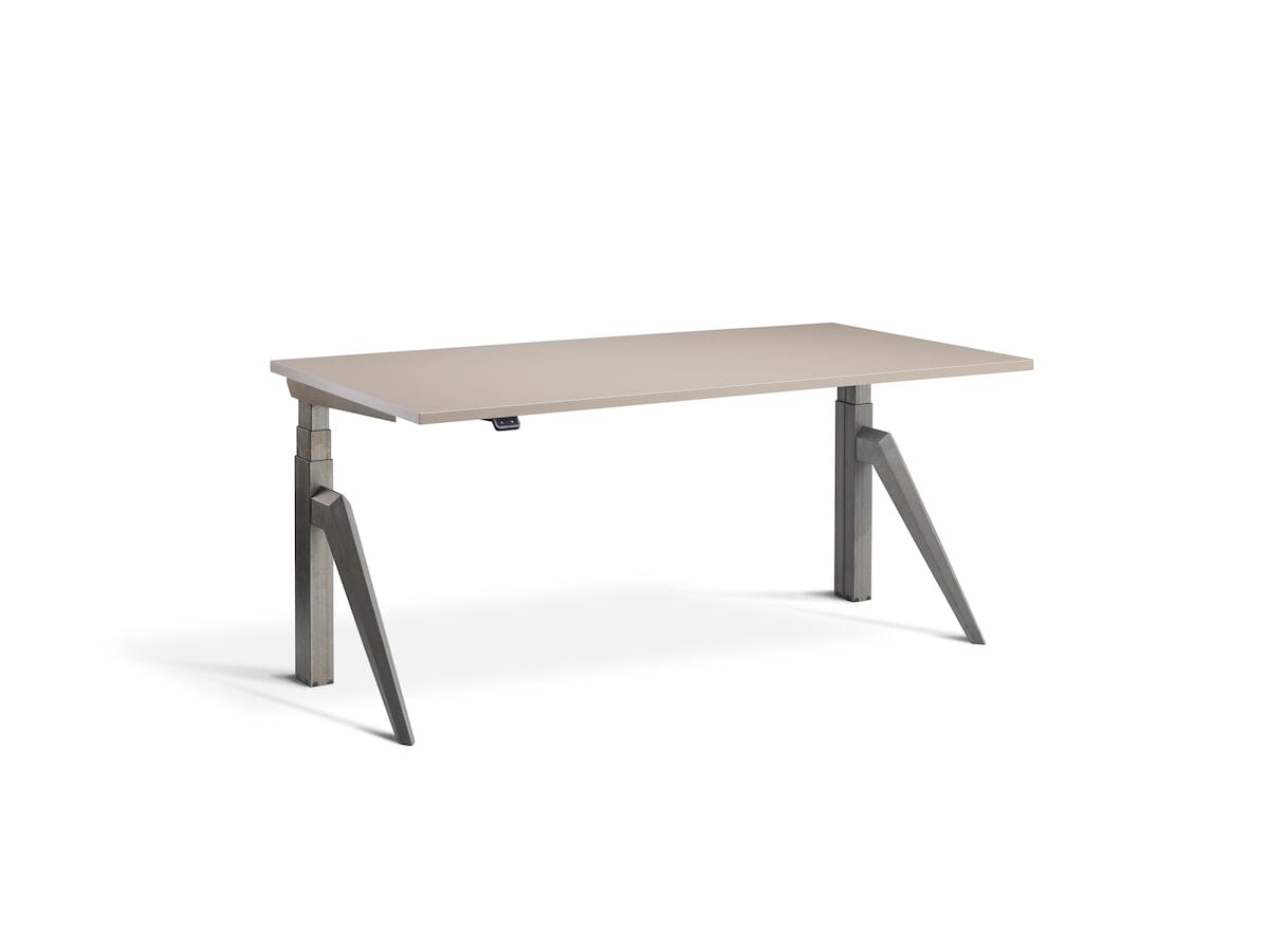 Lavoro Five Dual Motor Sit-Stand Desk - 700mm Deep Desktops - Raw Steel Frame Accessories Lavoro Stone 1200x700 Five