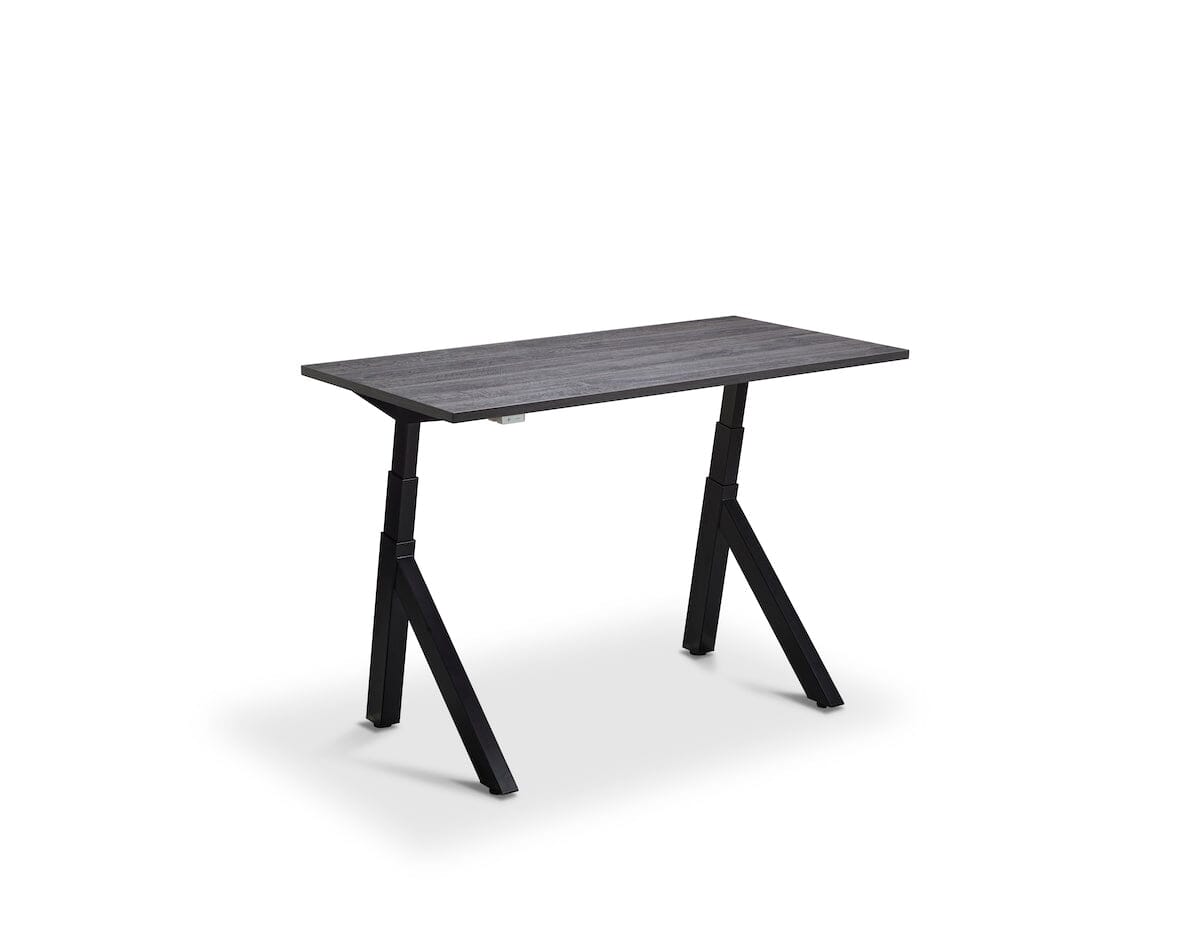 Lavoro Forma Dual Motor Sit-Stand Desk - 700mm Deep Desktops - Black Frame Accessories Lavoro Anthracite Sherman Oak 1200x700 Black