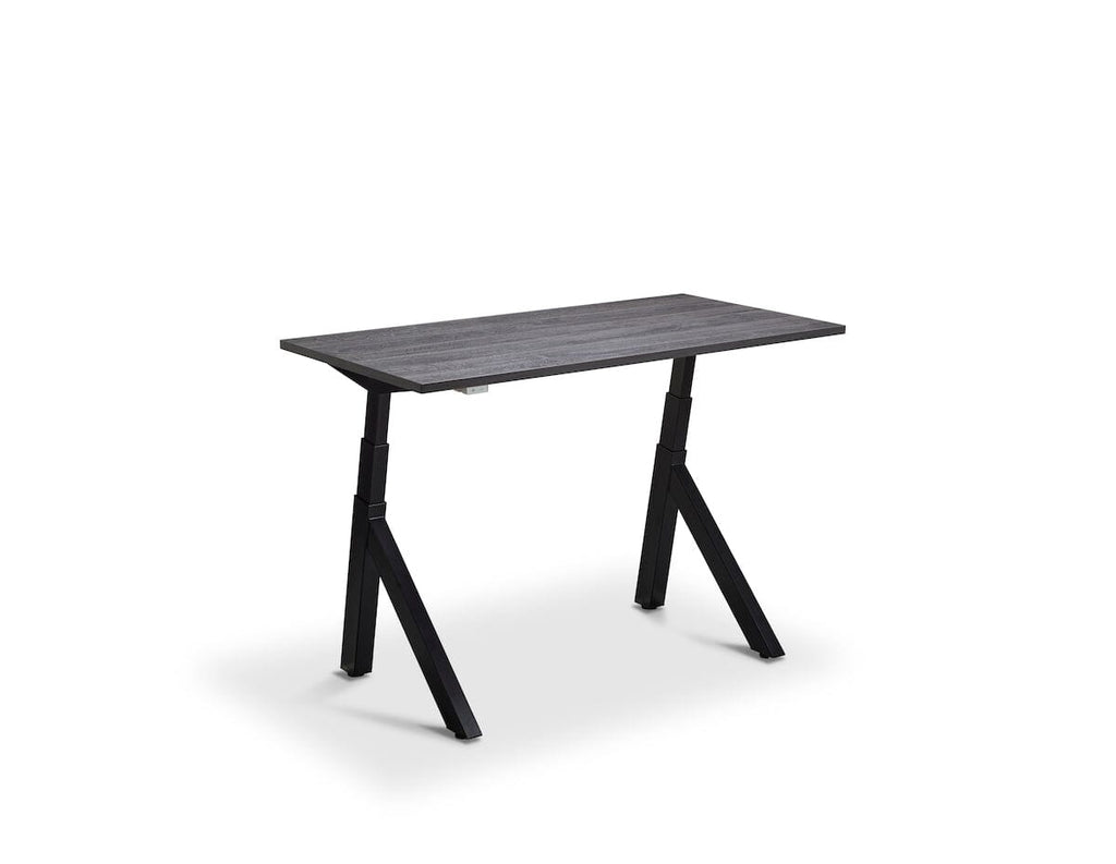Lavoro Forma Dual Motor Sit-Stand Desk - 700mm Deep Desktops - Black Frame Accessories Lavoro Anthracite Sherman Oak 1200x700 Black