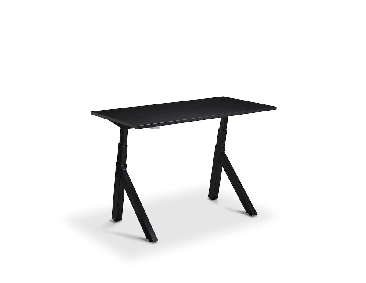Lavoro Forma Dual Motor Sit-Stand Desk - 700mm Deep Desktops - Black Frame Accessories Lavoro Black 1200x700 Black