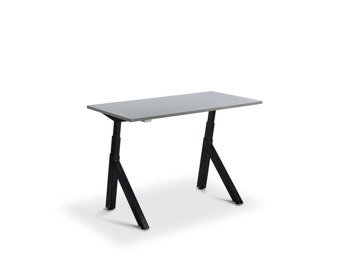 Lavoro Forma Dual Motor Sit-Stand Desk - 700mm Deep Desktops - Black Frame Accessories Lavoro Light Grey 1200x700 Black