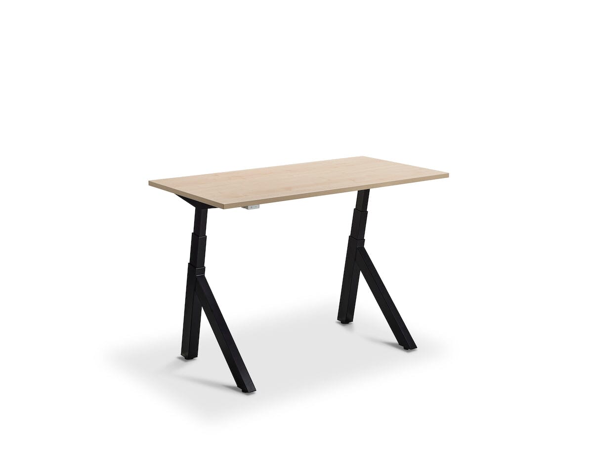 Lavoro Forma Dual Motor Sit-Stand Desk - 700mm Deep Desktops - Black Frame Accessories Lavoro Maple 1200x700 Black