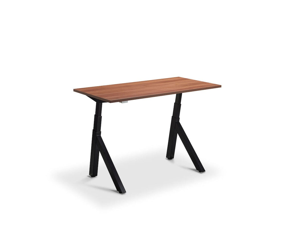 Lavoro Forma Dual Motor Sit-Stand Desk - 700mm Deep Desktops - Black Frame Accessories Lavoro Natural Dijon Walnut 1200x700 Black