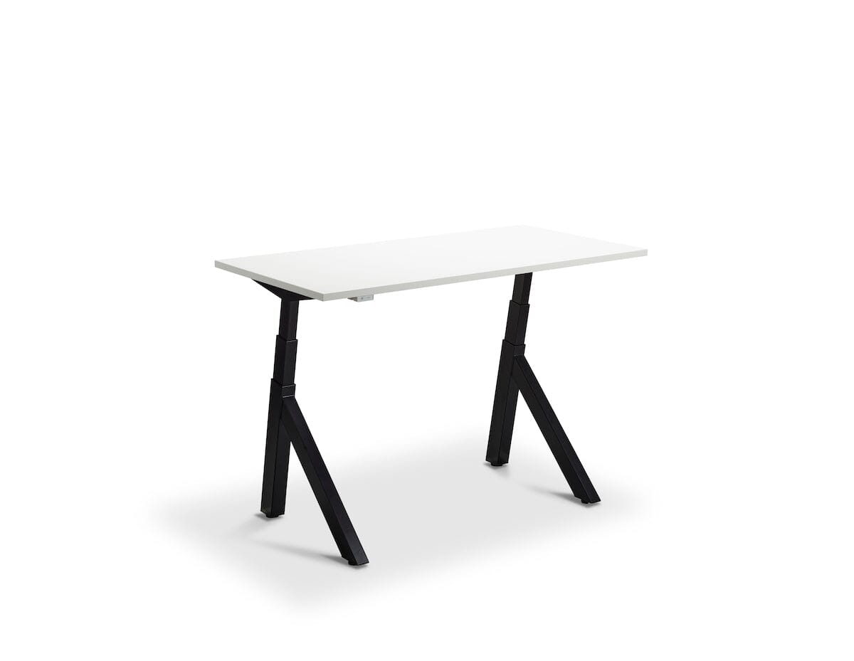 Lavoro Forma Dual Motor Sit-Stand Desk - 700mm Deep Desktops - Black Frame Accessories Lavoro White 1200x700 Black