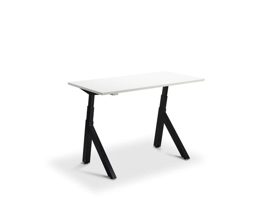 Lavoro Forma Dual Motor Sit-Stand Desk - 700mm Deep Desktops - Black Frame Accessories Lavoro White 1200x700 Black