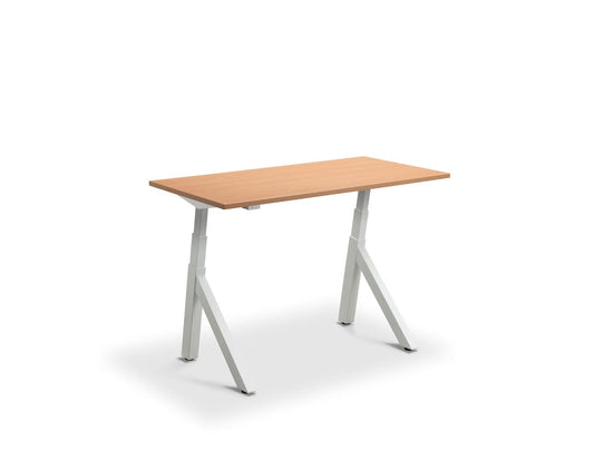 Lavoro Forma Dual Motor Sit-Stand Desk - 700mm Deep Desktops - White Frame Accessories Lavoro Beech 1200x700 White