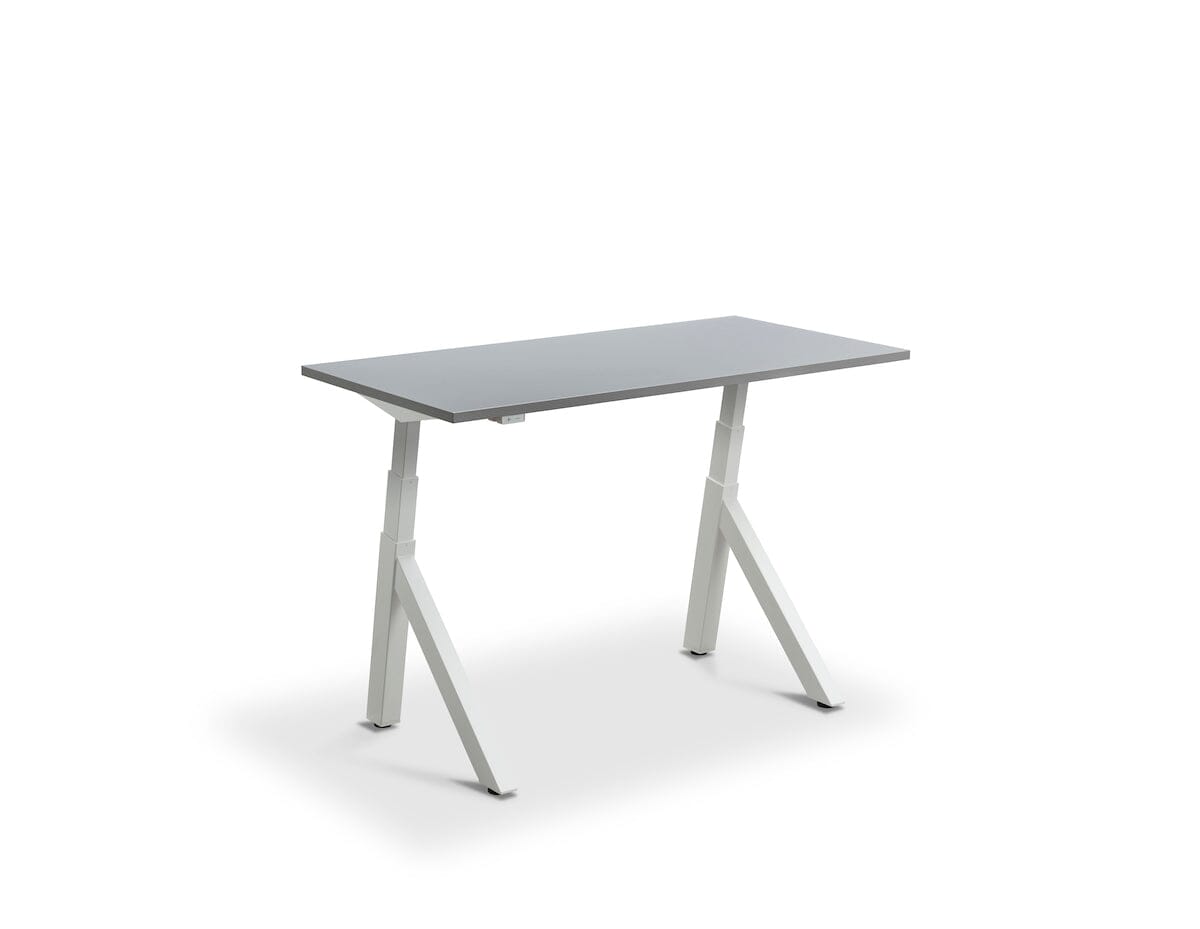 Lavoro Forma Dual Motor Sit-Stand Desk - 700mm Deep Desktops - White Frame Accessories Lavoro Light Grey 1200x700 White