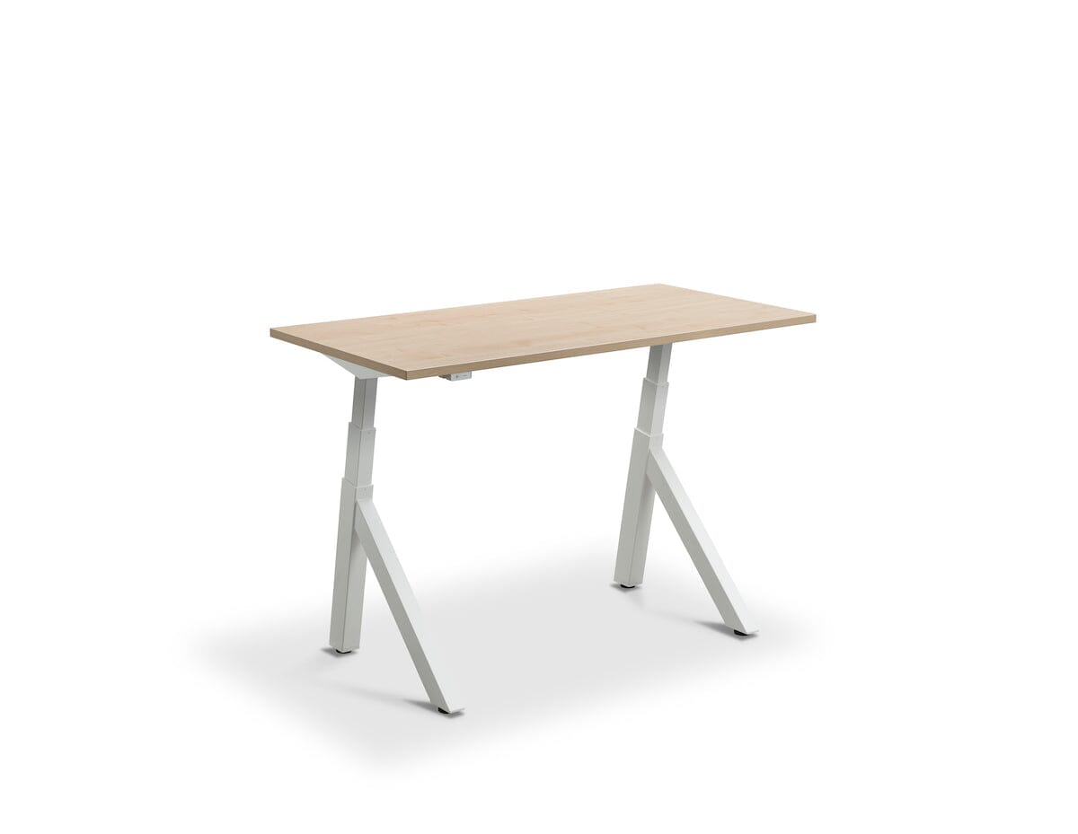 Lavoro Forma Dual Motor Sit-Stand Desk - 700mm Deep Desktops - White Frame Accessories Lavoro Maple 1200x700 White