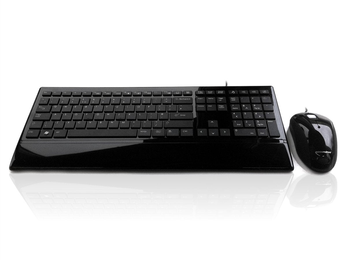 Accuratus Image Set - USB Slim Full Size Keyboard & Mouse with Glossy Finish