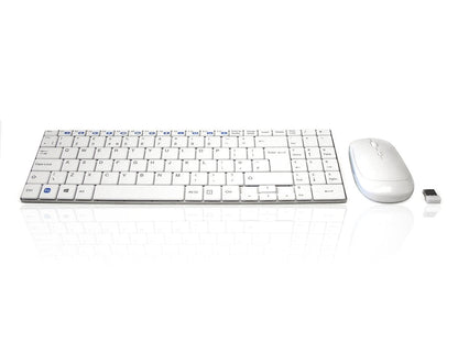 Accuratus Minimus X - Minimalist Ultra Sleek Wireless RF 2.4GHz Keyboard & Mouse Set