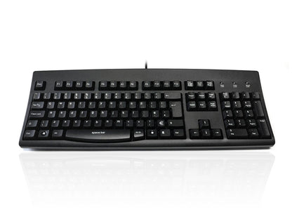 Accuratus 260 Lower Case - PS/2 Full Size Lower Case Professional Keyboard with Contoured Full Height Touch Typing Keys & Patented One Touch Euro Key