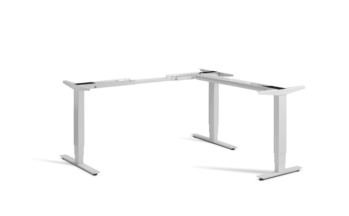Lavoro Advance Corner Triple Motor Sit-Stand Desk Frame Accessories Lavoro Light Grey  