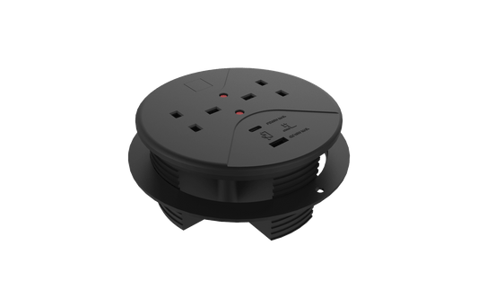 Lunar In-Desk Power Modules Accessories CMD Black  