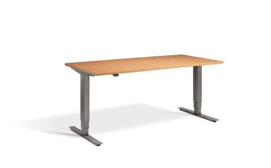 Lavoro Advance Dual Motor Sit-Stand Desk - 700mm Deep Desktops - Raw Steel Frame Accessories Lavoro Beech 1200x700 Raw Steel