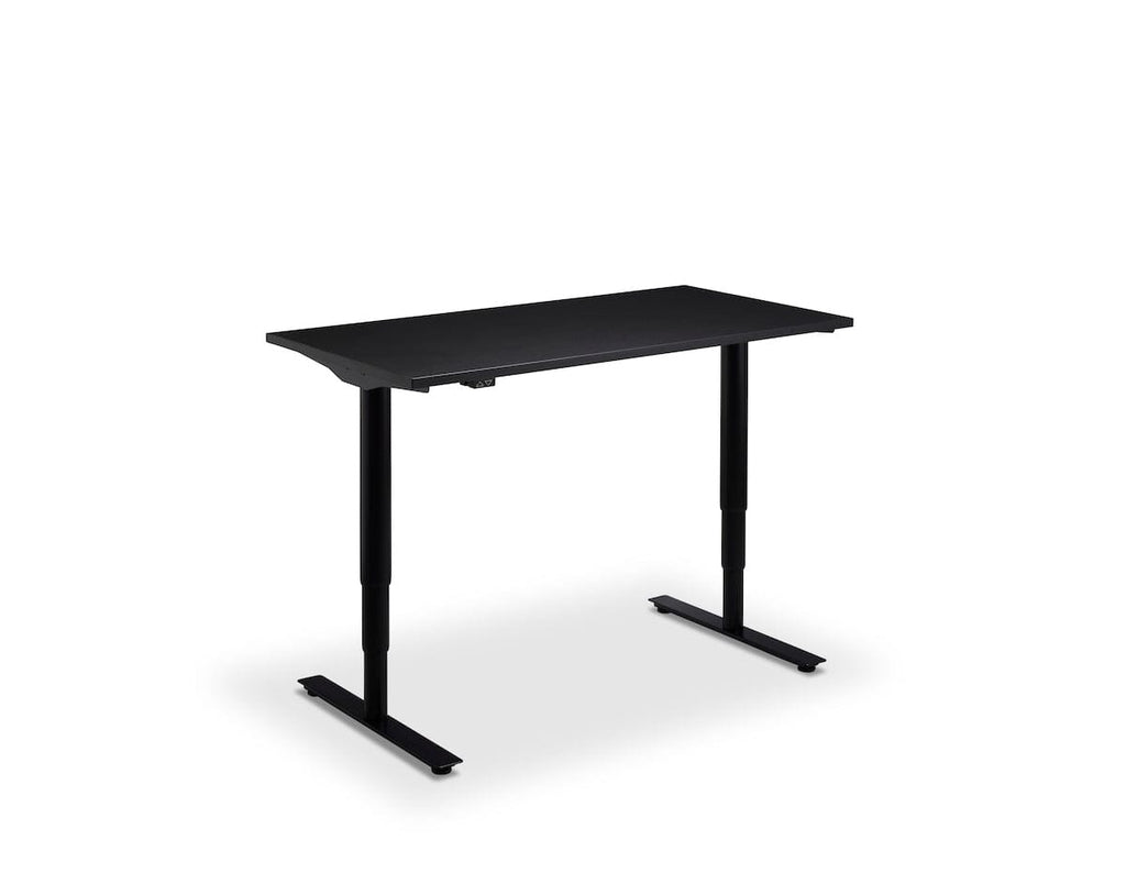 Lavoro Runda Dual Motor Sit-Stand Desk - 800mm Deep Desktops - Black Frame Accessories Lavoro Black 1200x800 Black