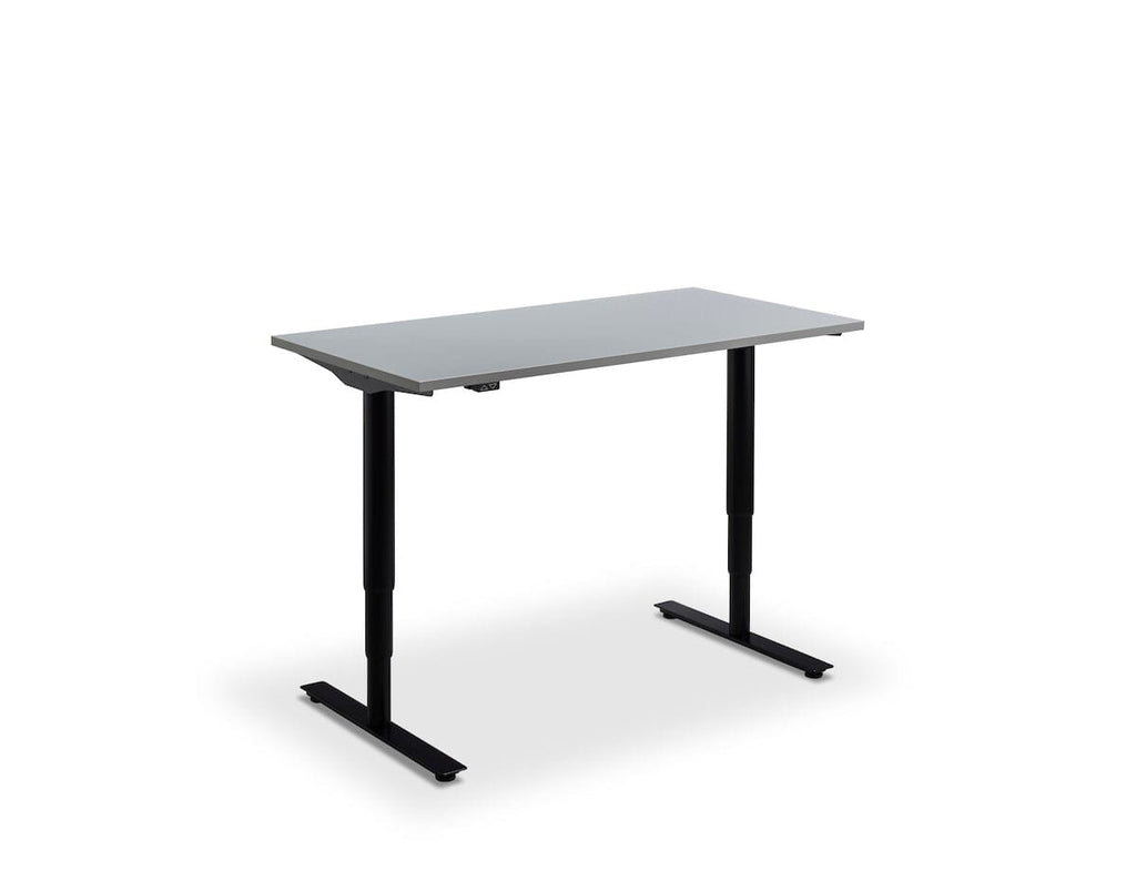 Lavoro Runda Dual Motor Sit-Stand Desk - 800mm Deep Desktops - Black Frame Accessories Lavoro Light Grey 1200x800 Black