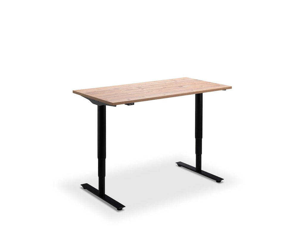 Lavoro Runda Dual Motor Sit-Stand Desk - 800mm Deep Desktops - Black Frame Accessories Lavoro Timber 1200x800 Black