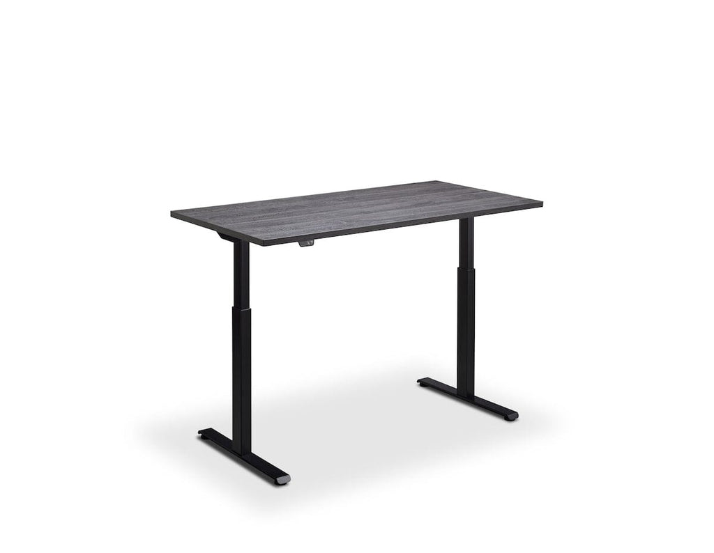Lavoro Rusa Dual Motor Sit-Stand Desk - 700mm Deep Desktops - Black Frame Accessories Lavoro Anthracite Sherman Oak 1200x700 Black