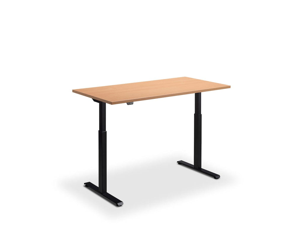 Lavoro Rusa Dual Motor Sit-Stand Desk - 700mm Deep Desktops - Black Frame Accessories Lavoro Beech 1200x700 Black