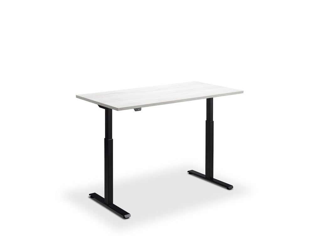 Lavoro Rusa Dual Motor Sit-Stand Desk - 600mm Deep Desktops - Black Frame Accessories Lavoro Cascina Pine 1200x600 Black