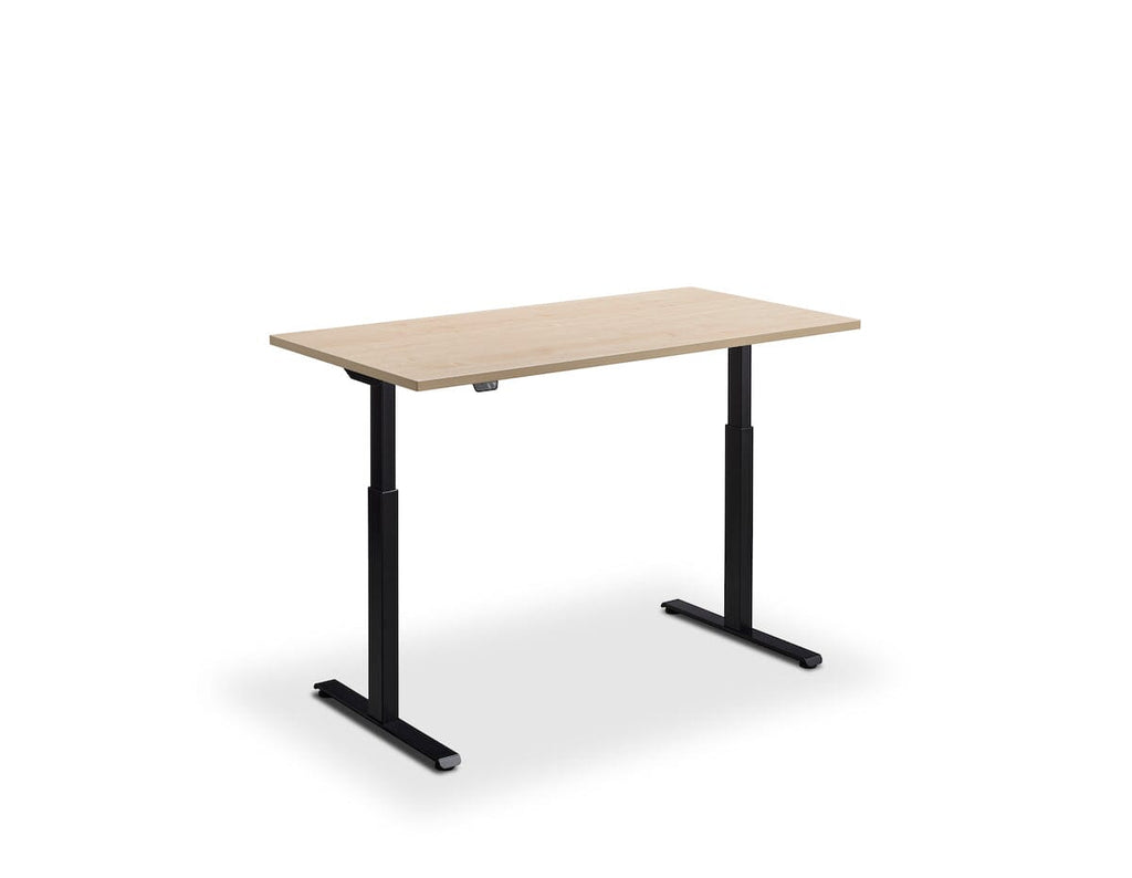 Lavoro Rusa Dual Motor Sit-Stand Desk - 700mm Deep Desktops - Black Frame Accessories Lavoro Maple 1200x700 Black
