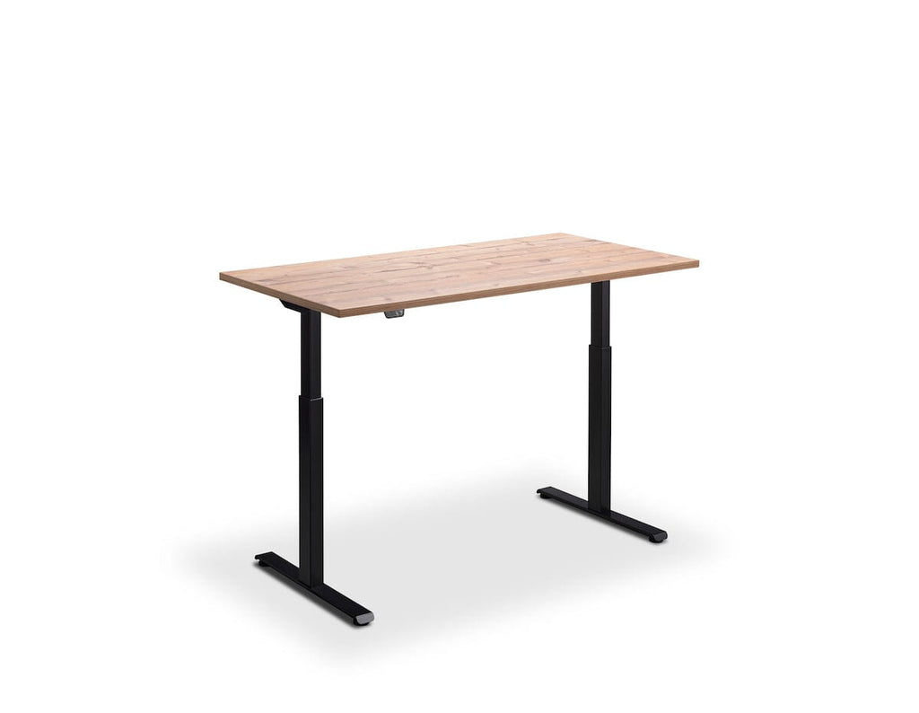 Lavoro Rusa Dual Motor Sit-Stand Desk - 600mm Deep Desktops - Black Frame Accessories Lavoro Timber 1200x600 Black