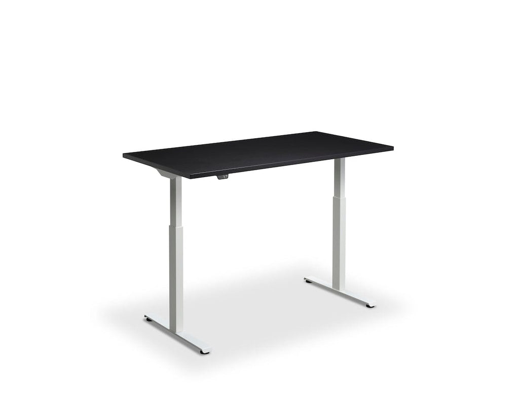 Lavoro Rusa Dual Motor Sit-Stand Desk - 800mm Deep Desktops - White Frame Accessories Lavoro Black 1200x800 White