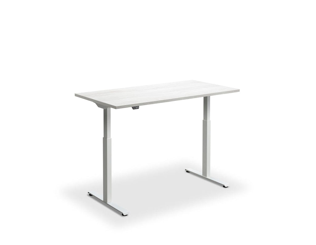 Lavoro Rusa Dual Motor Sit-Stand Desk - 800mm Deep Desktops - White Frame Accessories Lavoro Cascina Pine 1200x800 White
