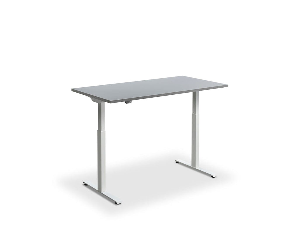 Lavoro Rusa Dual Motor Sit-Stand Desk - 800mm Deep Desktops - White Frame Accessories Lavoro Light Grey 1200x800 White