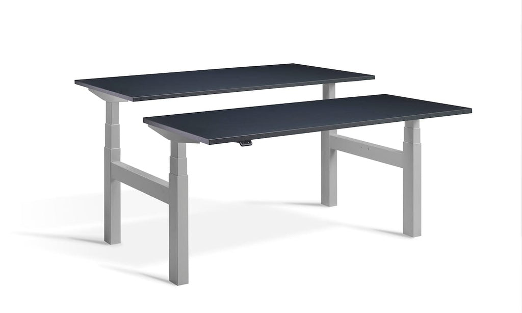 Lavoro Duo - Four Motor Back to Back Sit-Stand Desk - 700 Deep - Silver Frame Accessories Lavoro Anthracite 1200x700 Silver