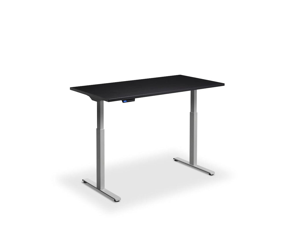 Lavoro Rusa Dual Motor Sit-Stand Desk - 700mm Deep Desktops - Silver Frame Accessories Lavoro Black 1200x700 Silver