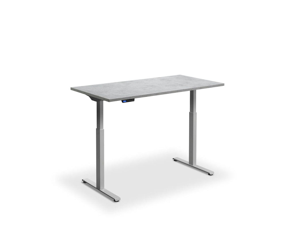 Lavoro Rusa Dual Motor Sit-Stand Desk - 700mm Deep Desktops - Silver Frame Accessories Lavoro Light Concrete 1200x700 Silver