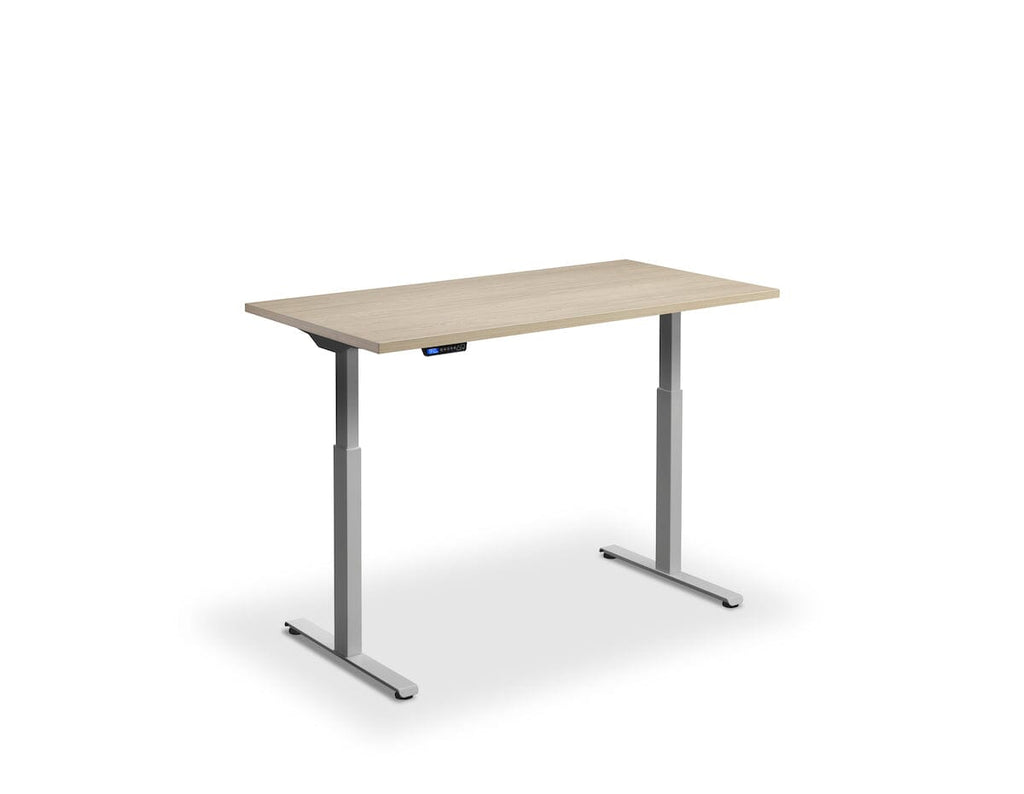 Lavoro Rusa Dual Motor Sit-Stand Desk - 600mm Deep Desktops - Silver Frame Accessories Lavoro Natural Oak 1200x600 Silver