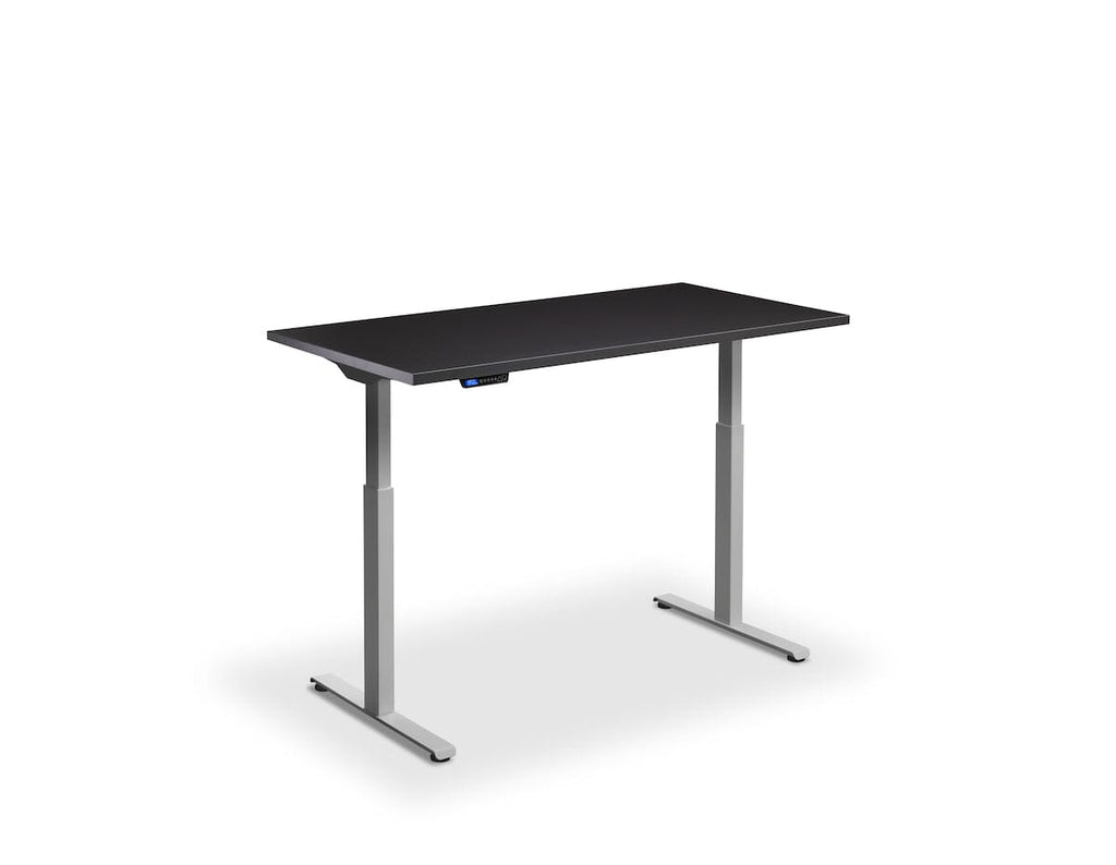 Lavoro Rusa Dual Motor Sit-Stand Desk - 700mm Deep Desktops - Silver Frame Accessories Lavoro Soft Black 1200x700 Silver