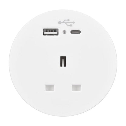 Sourcetec Ion with 1 Power and Dual Fast Charge USB A+C. Accessories Sourcetec White  