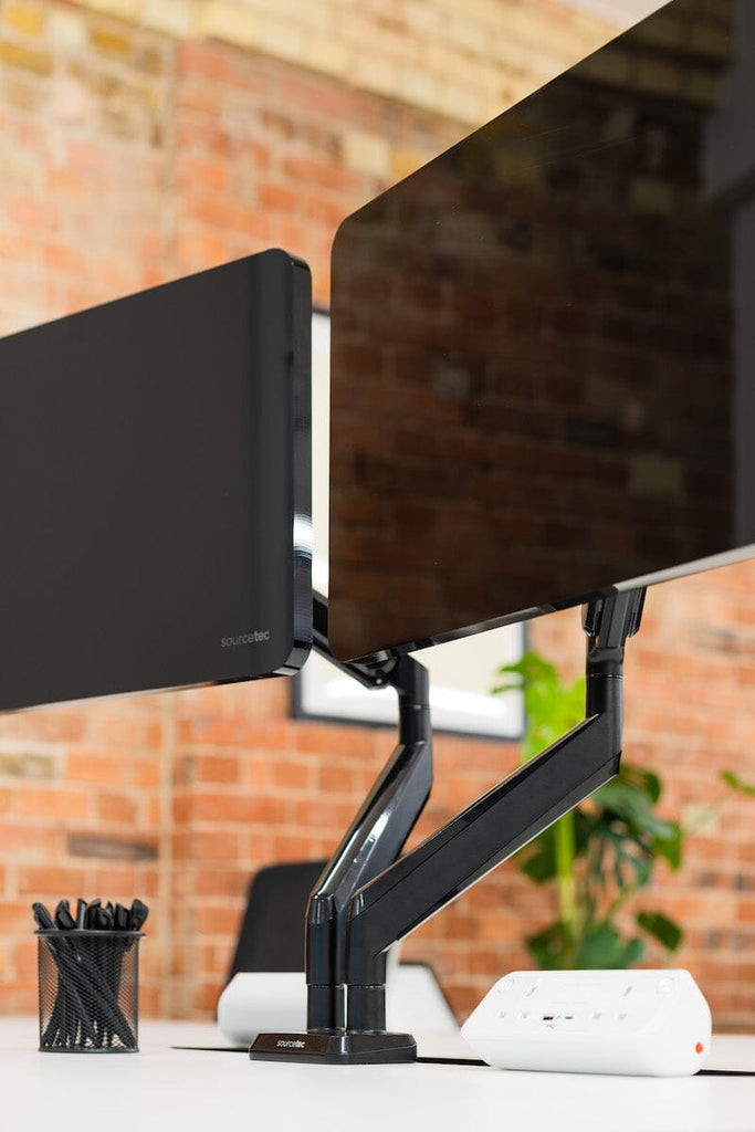 Sourcetec Move Double Monitor Arm - e-furniture