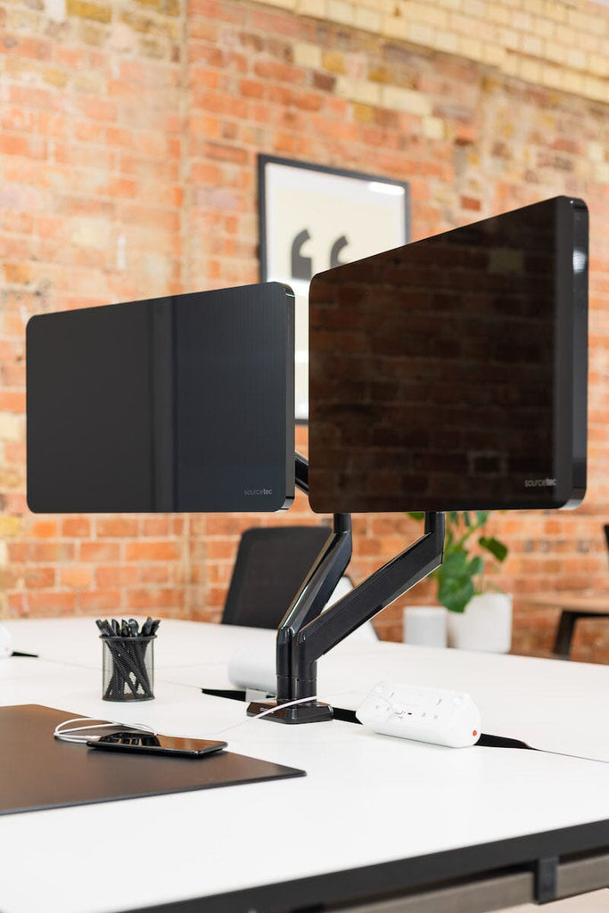 Sourcetec Move Double Monitor Arm - e-furniture