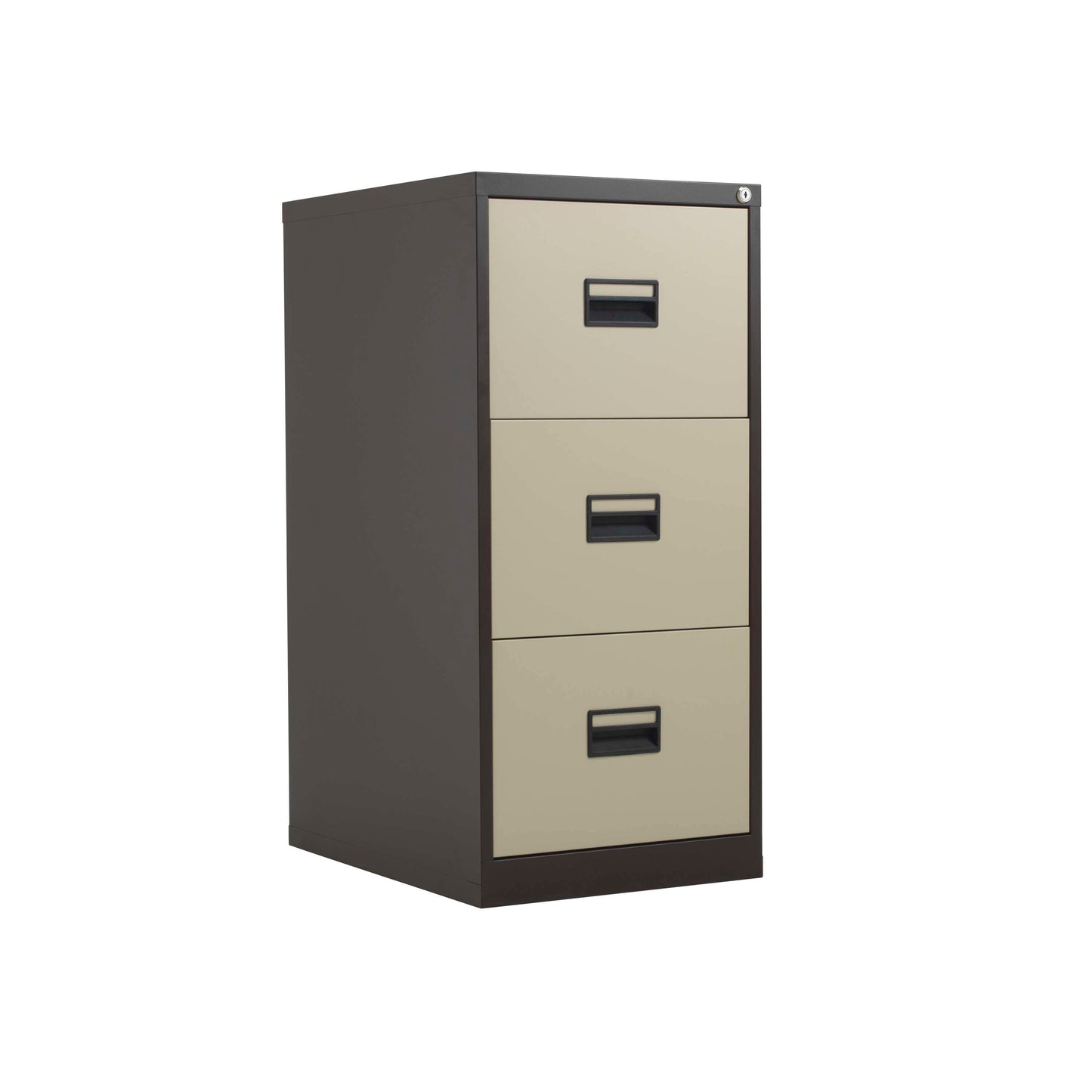 TC Steel 3 Drawer Filing Cabinet | Coffee Cream