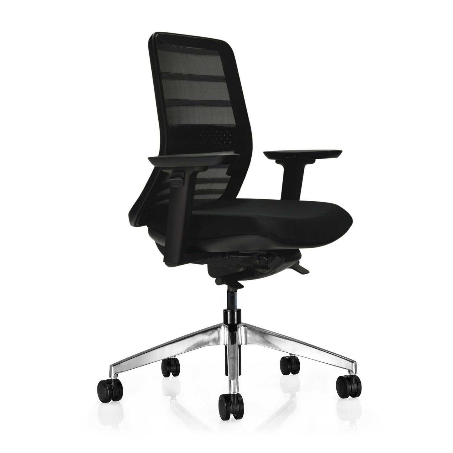 Koplus Tonique Mesh Back Task Armchair Accessories Koplus Polished Base and Black Frame  