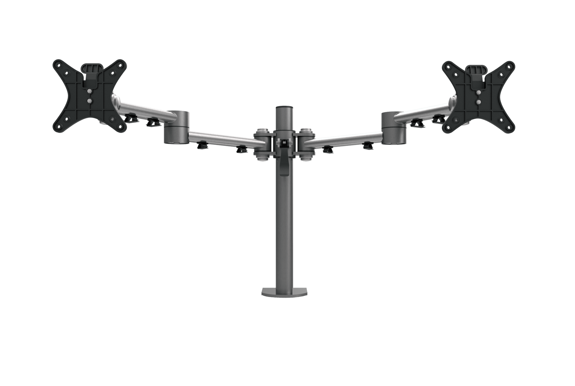Vision HD Double Monitor Arm Accessories CMD Silver  
