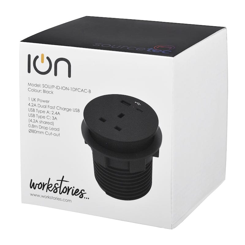 Sourcetec Ion with 1 Power and Dual Fast Charge USB A+C. Accessories Sourcetec   