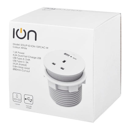 Sourcetec Ion with 1 Power and Dual Fast Charge USB A+C. Accessories Sourcetec   