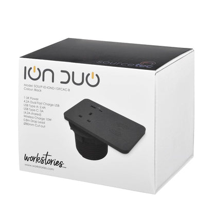 Sourcetec Ion Duo with 1 Power, Dual Fast Charge USB A+C and Wireless Charging Pad Accessories Sourcetec   