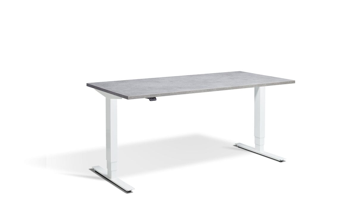 Lavoro Advance Dual Motor Sit-Stand Desk - 700mm Deep Desktops - White Frame Accessories Lavoro Light Concrete 1200x700 White