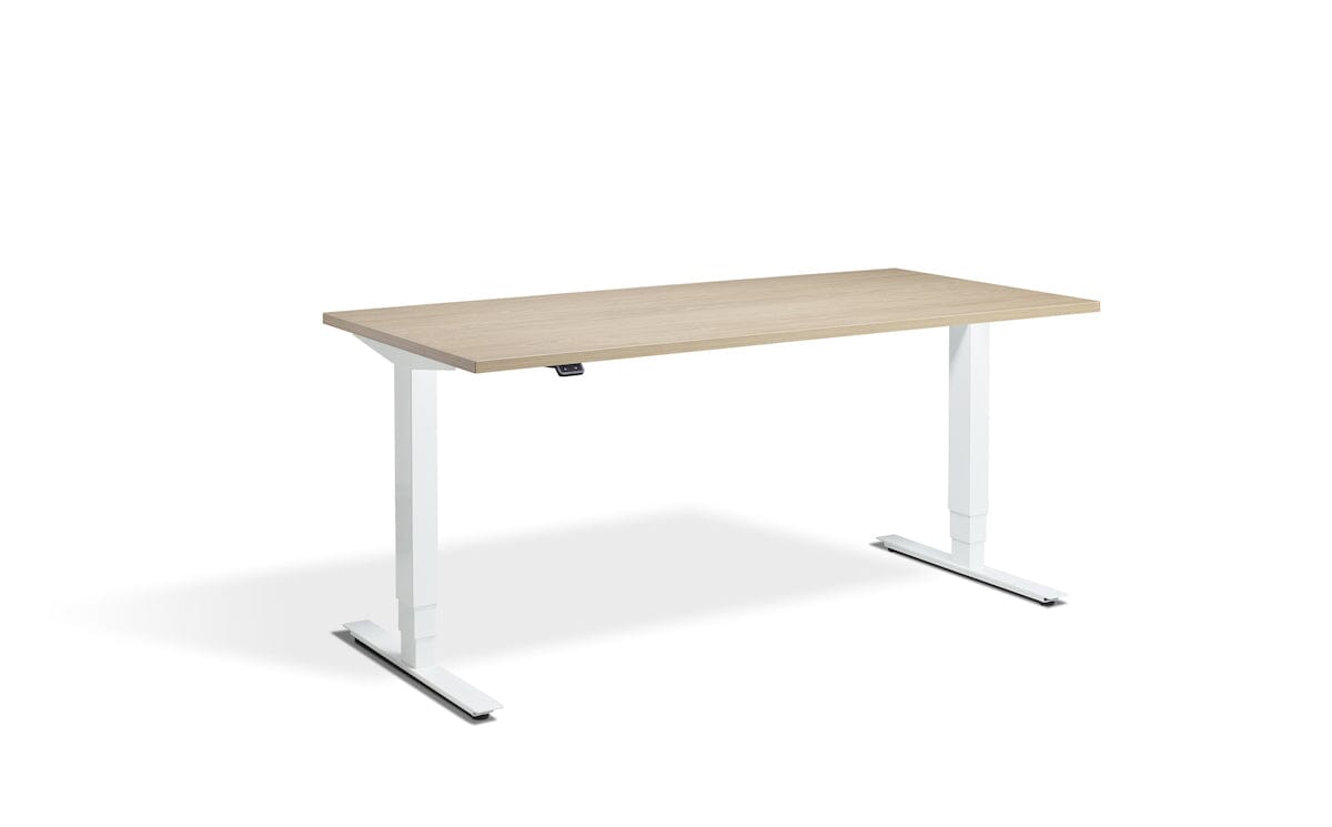 Lavoro Advance Dual Motor Sit-Stand Desk - 700mm Deep Desktops - White Frame Accessories Lavoro Natural Oak 1200x700 White