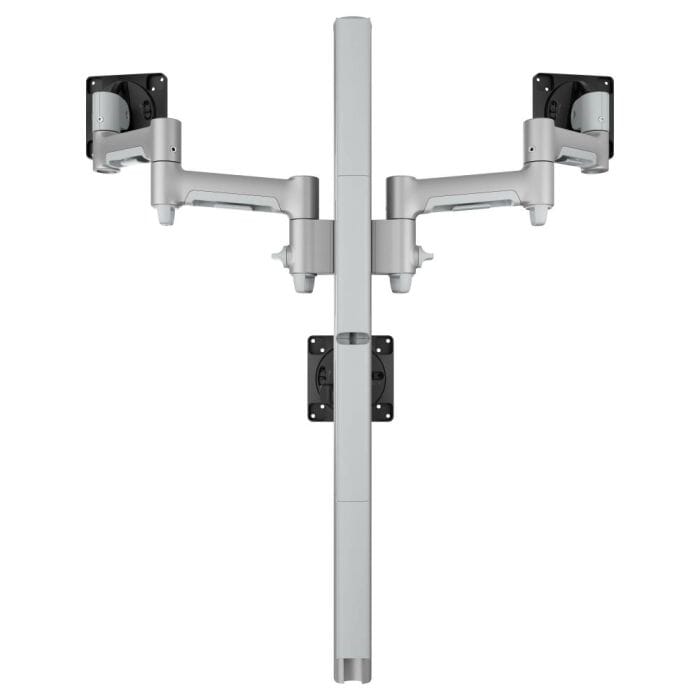 Atdec Triple Monitor Stack Mount Accessories Atdec White Heavy Duty F Clamp 